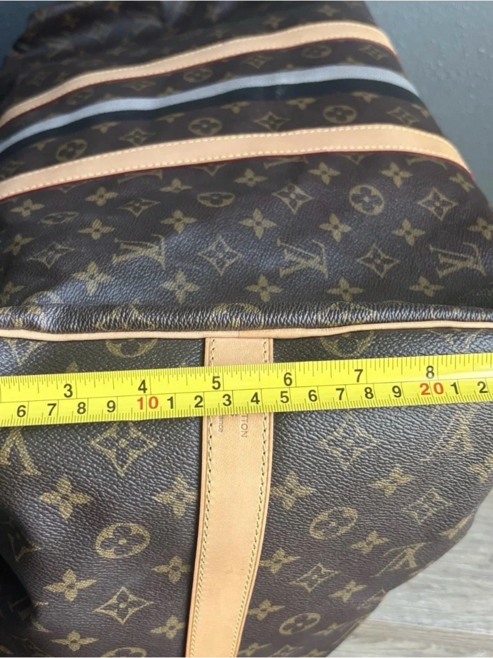 Auth LOUIS VUITTON Keepall Bandouliere 55 Monogram Canvas Duffel Bag JD Initial